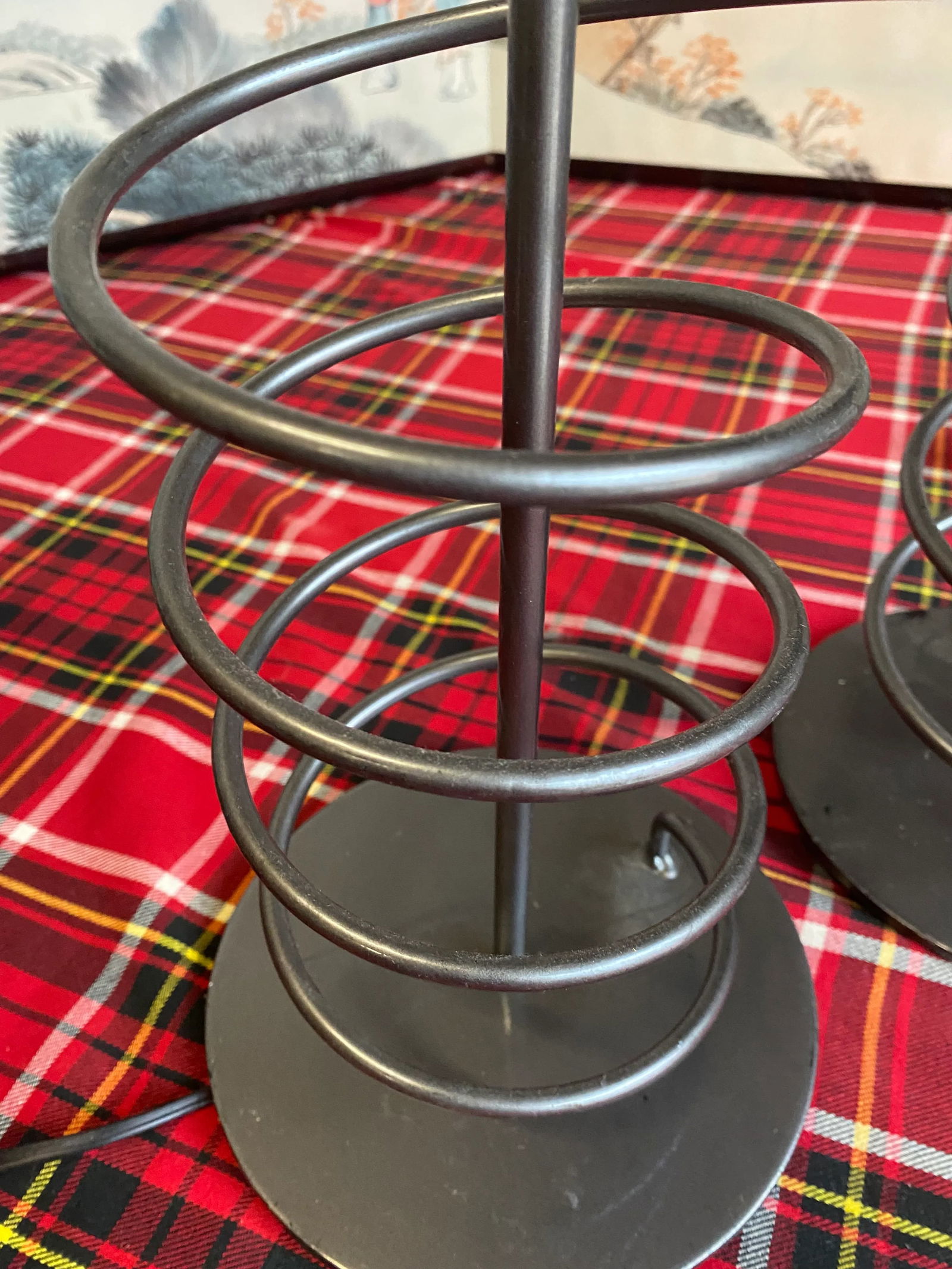 1970s Minimalist Metal Spiral Lamps - a Pair - 3