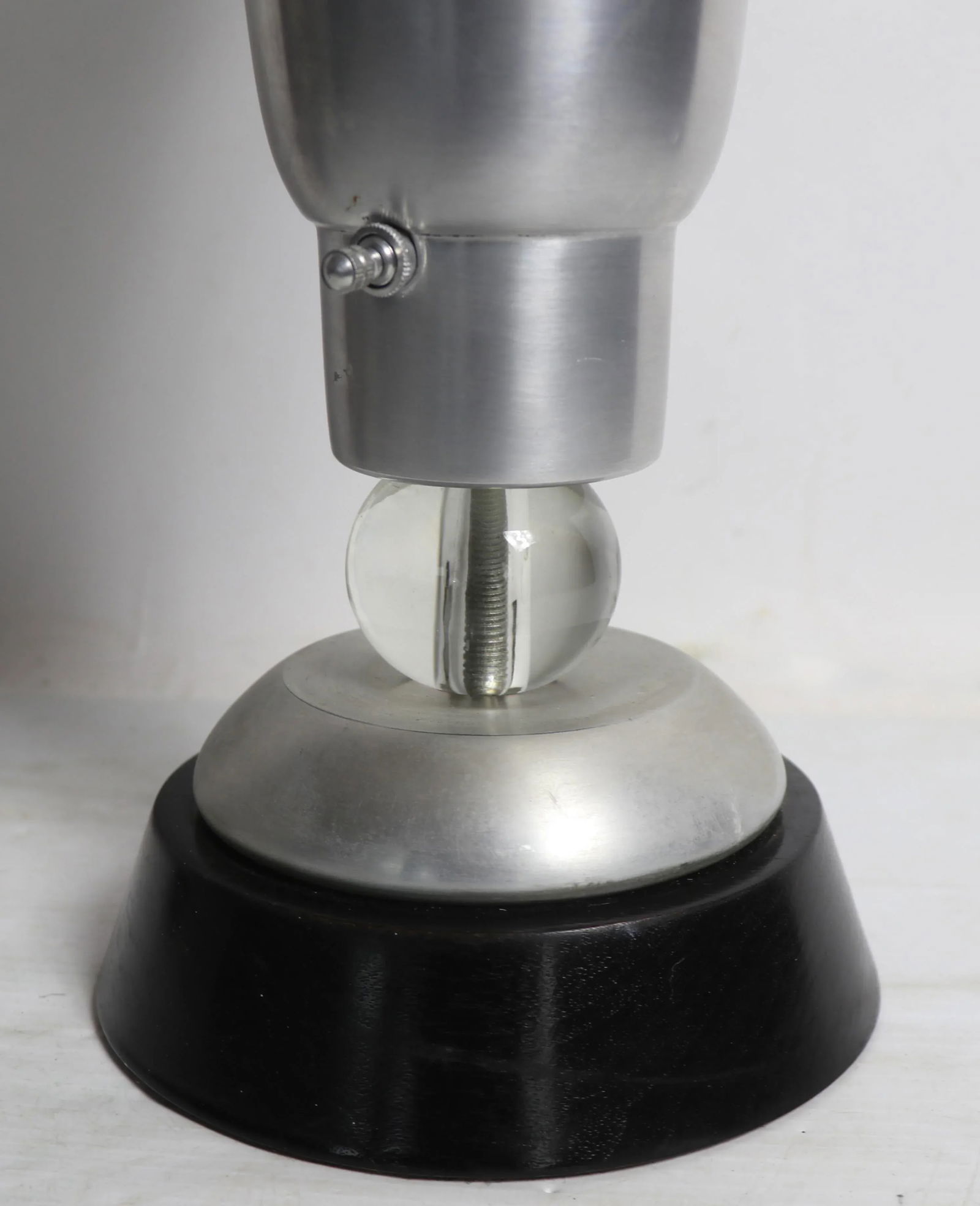 Machine Age Art Deco Spun Aluminum Table Torchiere Uplight - 4