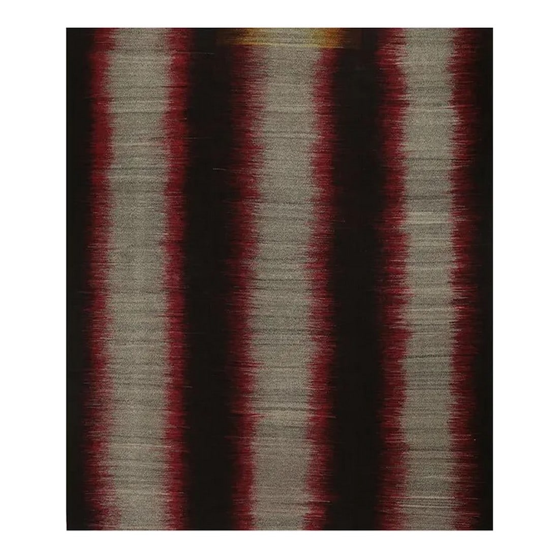 Handwoven Scandinavian Style Kilim Area Rug 11'2"³ X 13'9"³: ACTUAL SIZE: 11'2"³ x 13'9"³ PRIMARY COLOR: Black / Gray / Red AGE: New MATERIALS: Wool FOUNDATION: Cotton PRODUCTION: Handwoven, Flat Weave CONDITION: Excellent Condition: