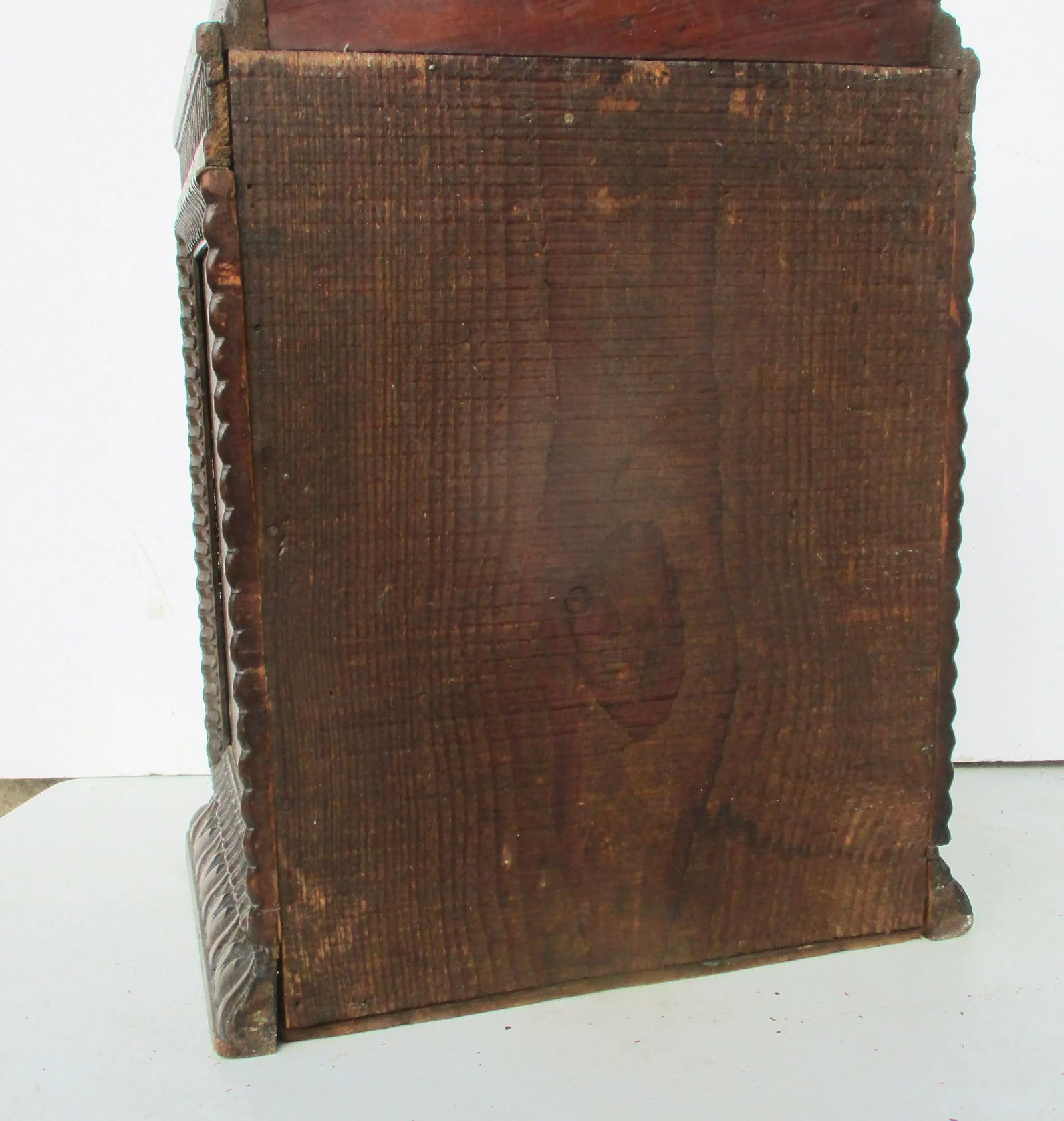 Early 20th Century Folk Art Wooden Roll-Top Storage Box - 3