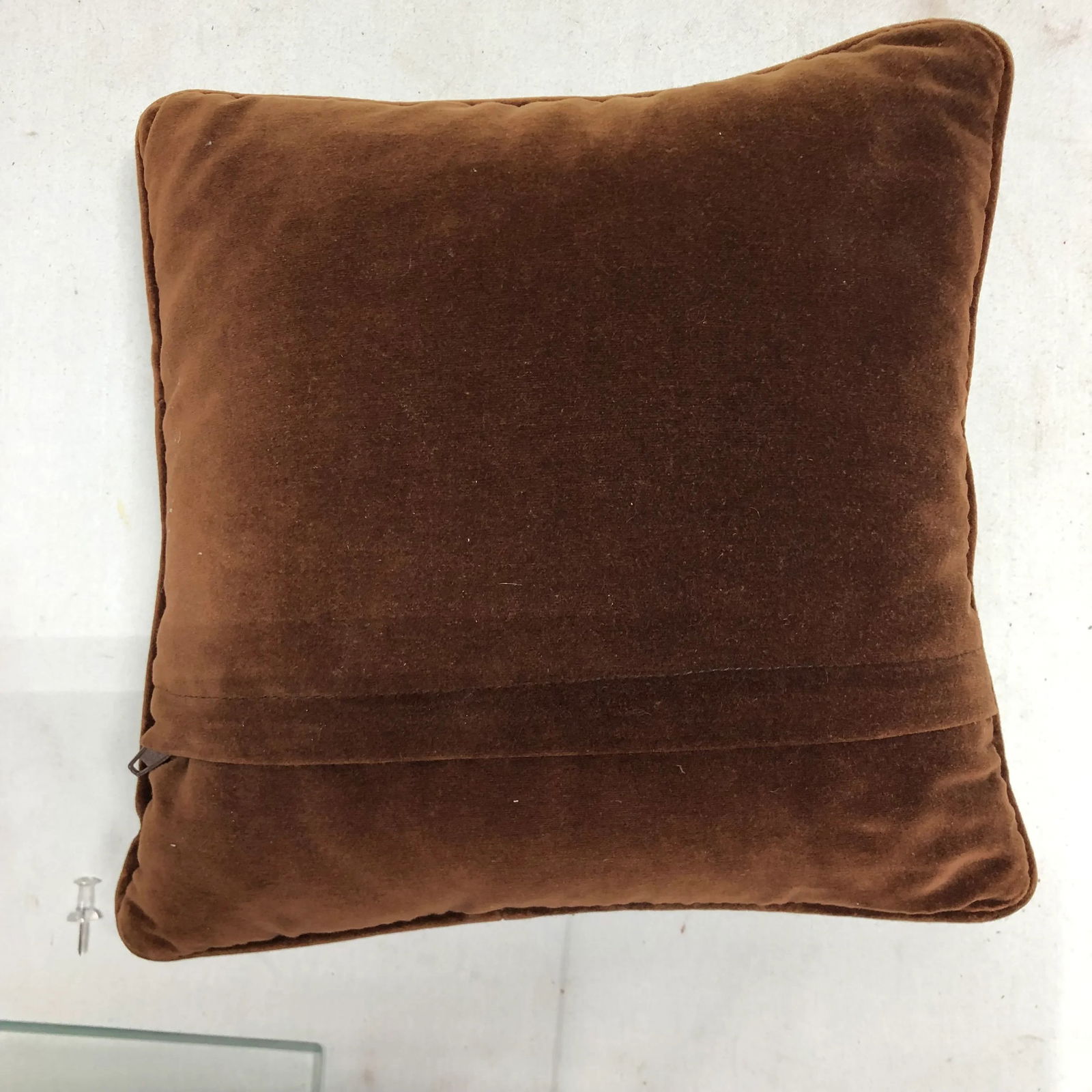 Vintage Needlepoint Pillow With Cabbage Design - 4