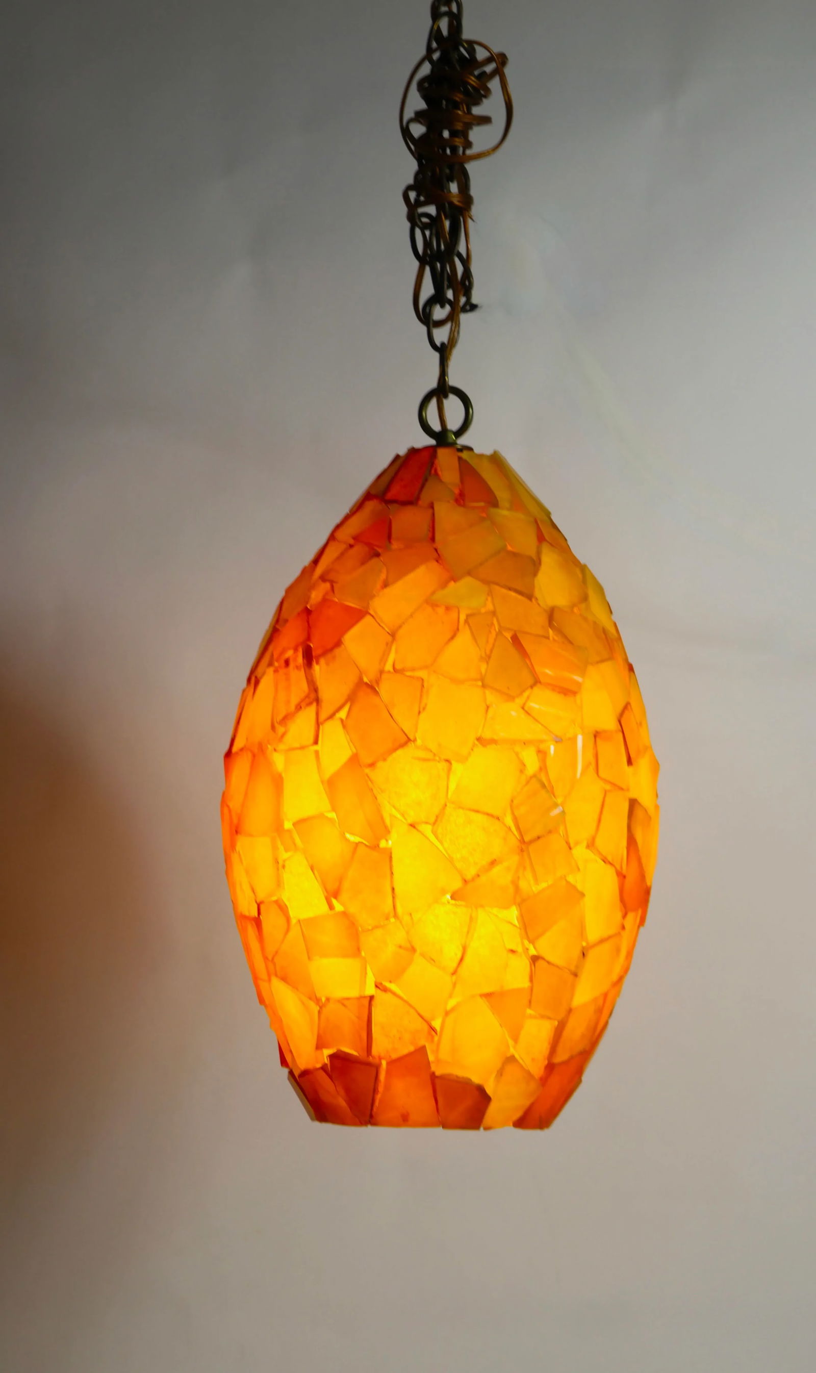 Plastic Nugget Hanging Pendant Chandelier Made in Usa Ca. 1950/1970's - 4