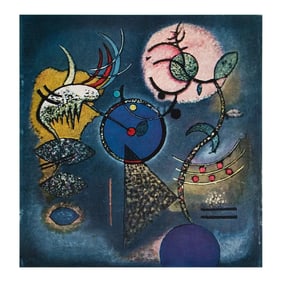1960 After Wassily Kandinsky "Quiet", Vintage First Edition Full-Color Print