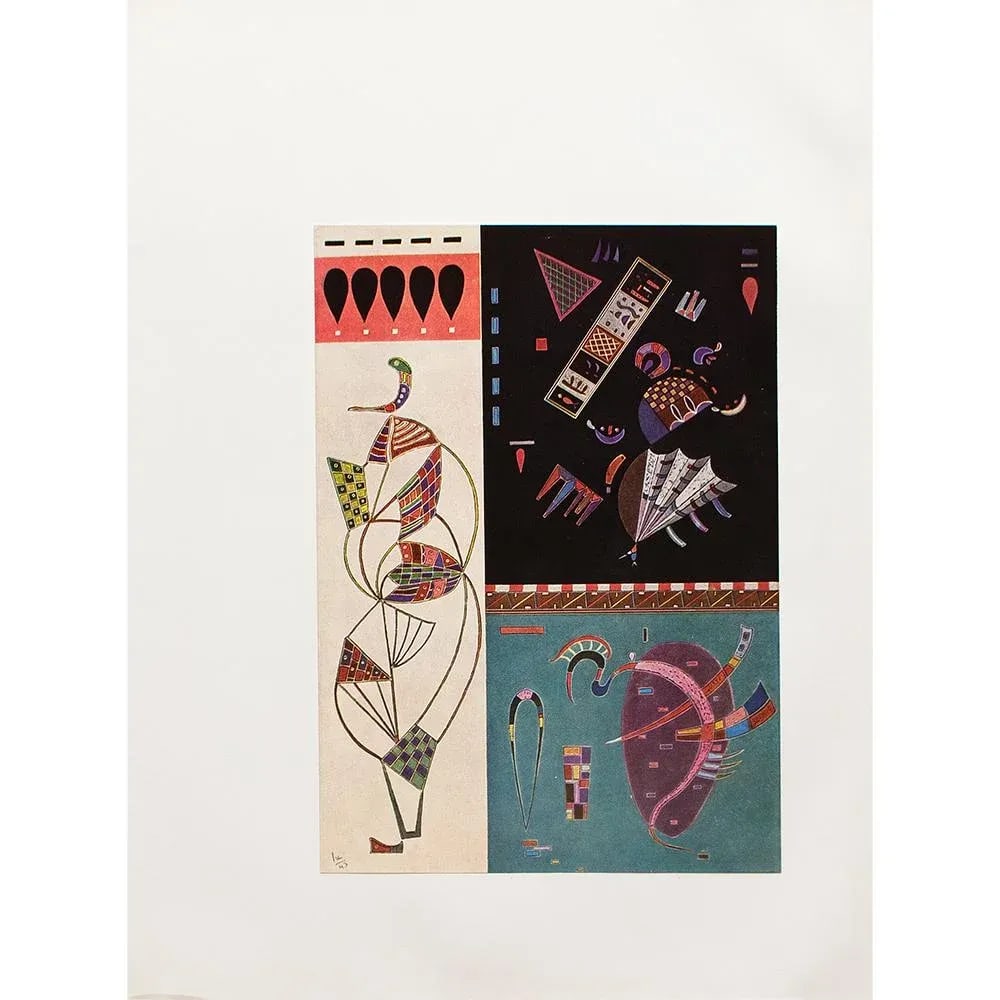 1960 After Wassily Kandinsky "Division - Unity", Vintage First Edition Full-Color Print - 2