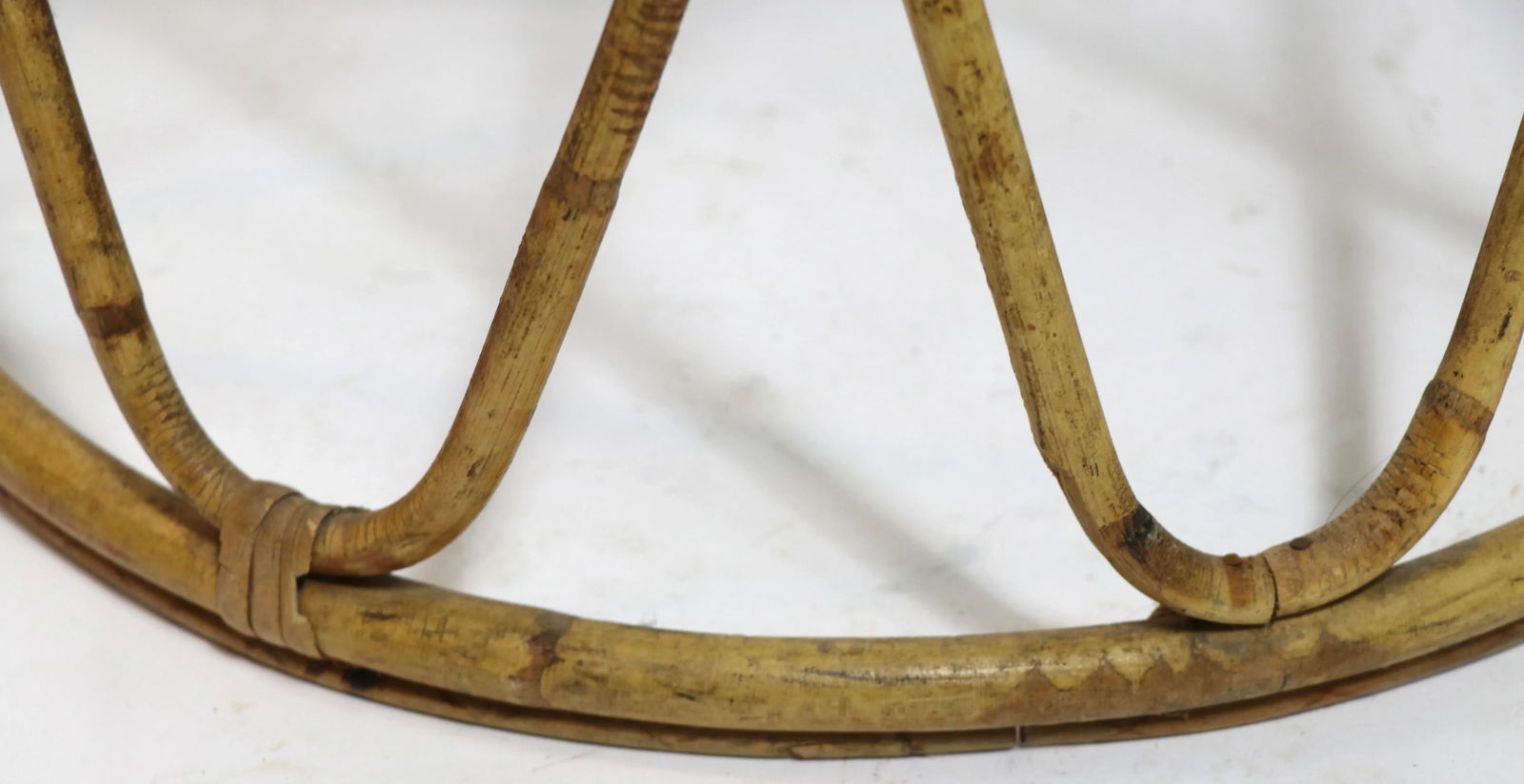 Bamboo and Wicker Drum Table - 6