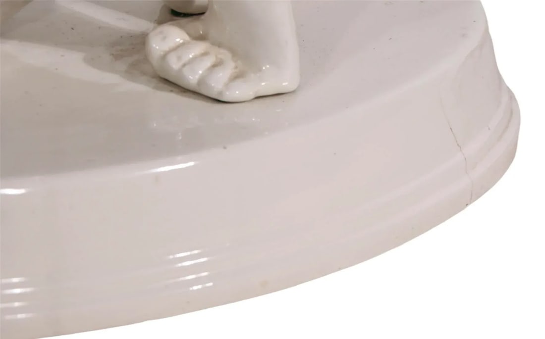 White Ceramic Nude Female Table Lamp Made in Usa Ca. 1950/1960's - 3