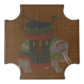Chinese Light Copper Brown Elephant Graphic Box