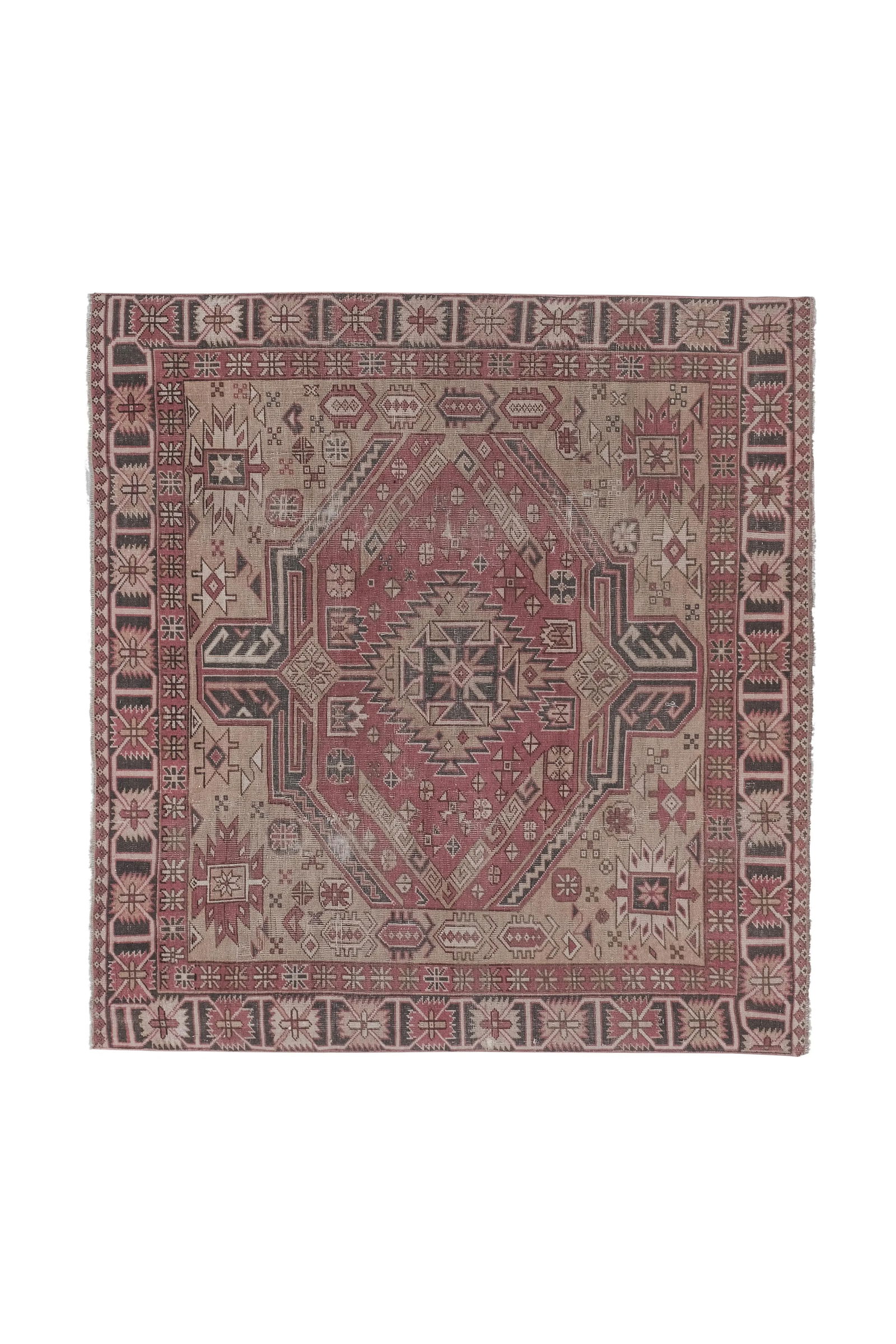 Caucasian Kazak Rug With Tribal Geometric Medallion 5'5'' X 6' - 2
