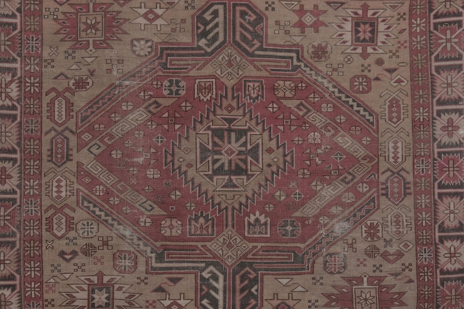 Caucasian Kazak Rug With Tribal Geometric Medallion 5'5'' X 6' - 6