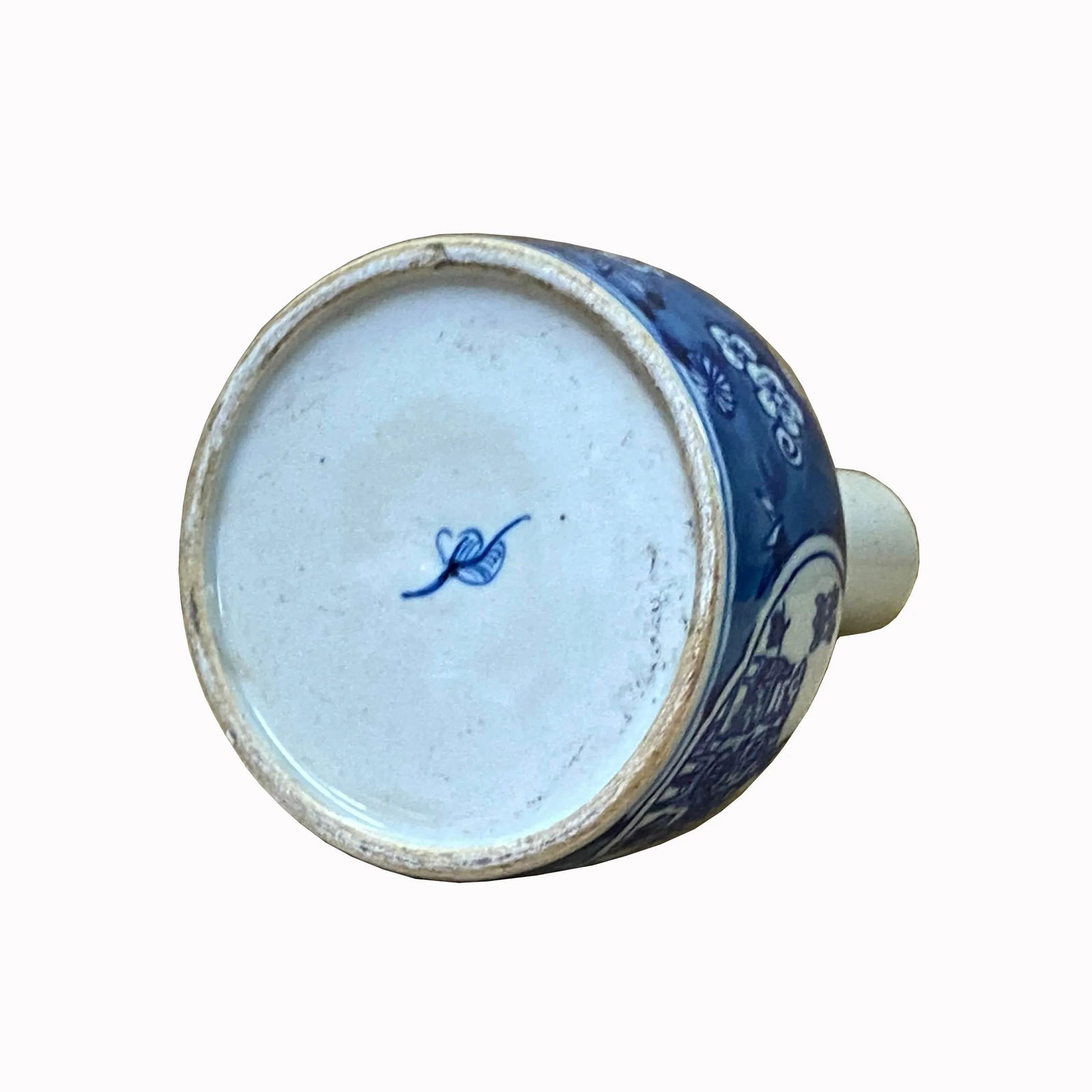 Chinese Blue White Porcelain Fat Base Flowers Graphic Small Vase - Set of 2 - 3