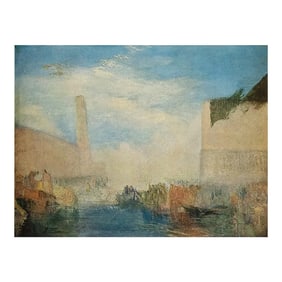 1960 After Joseph Turner, "Venice: The Piazzetta From the Water", Vintage First Limited Edition Prin