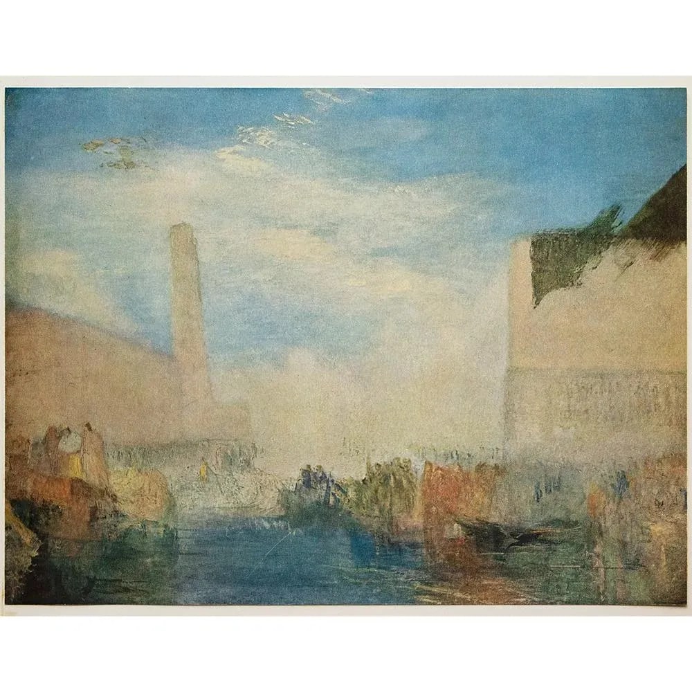 1960 After Joseph Turner, "Venice: The Piazzetta From the Water", Vintage First Limited Edition Prin - 7