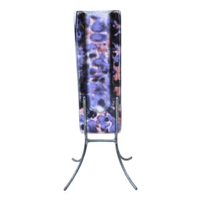 1990s Mounted Art Glass Vase