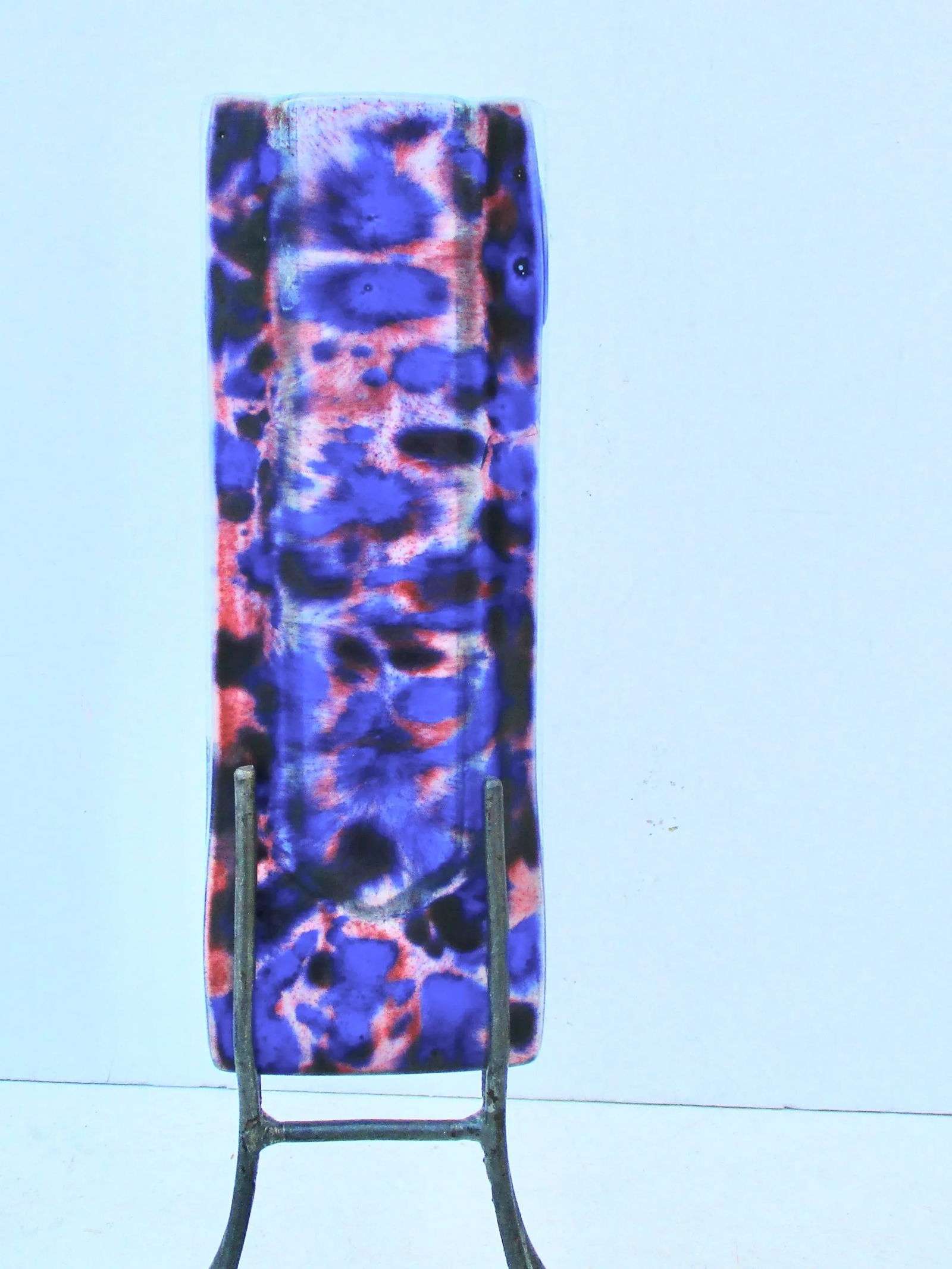 1990s Mounted Art Glass Vase - 2