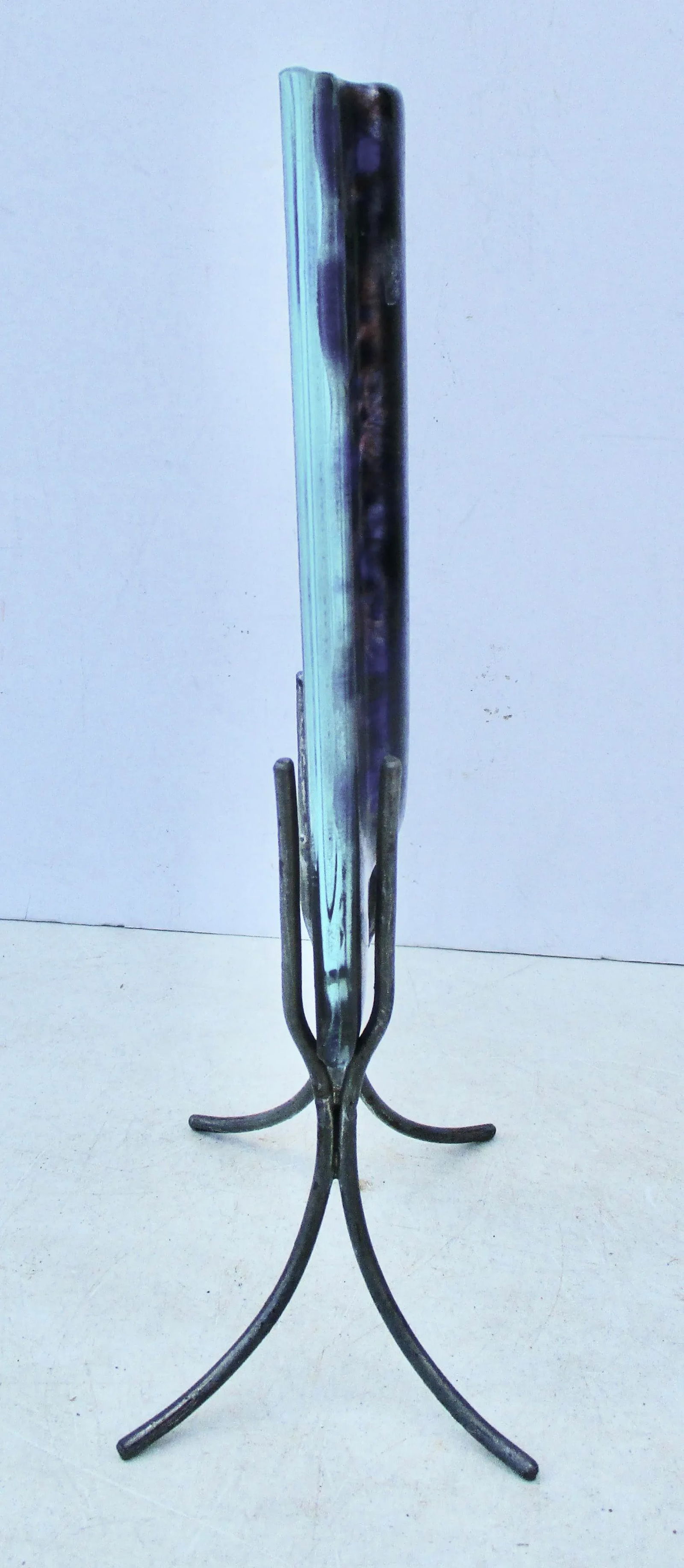 1990s Mounted Art Glass Vase - 4