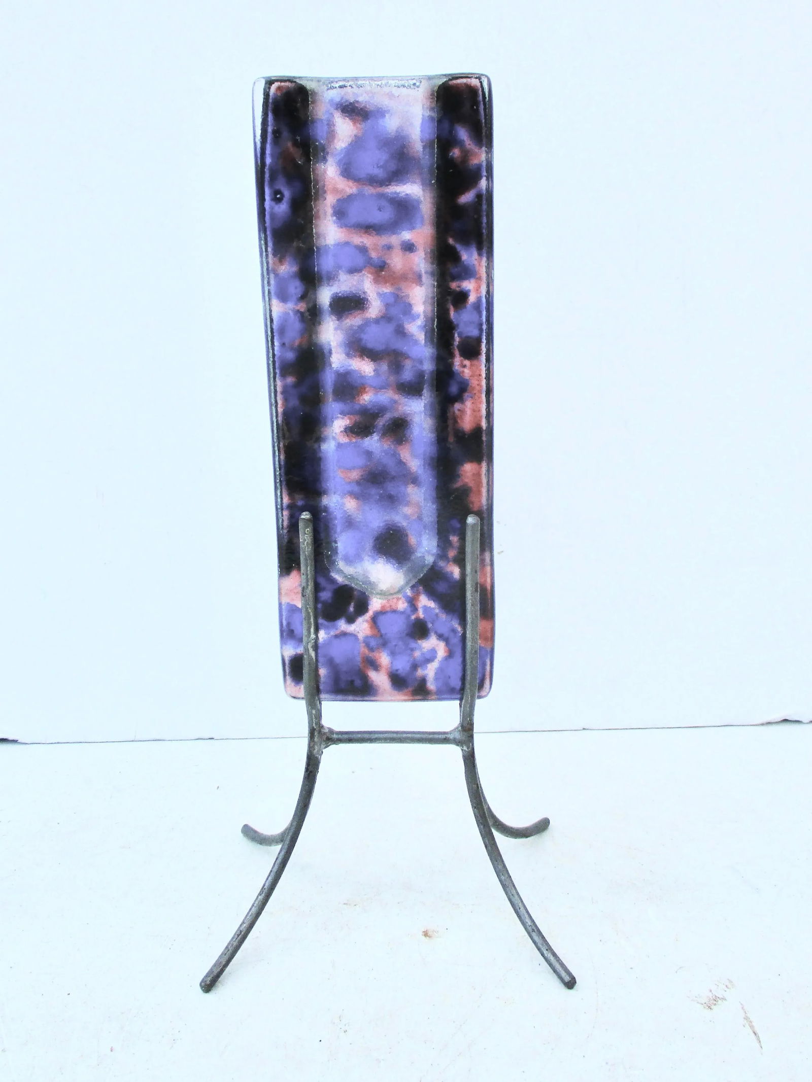 1990s Mounted Art Glass Vase - 6