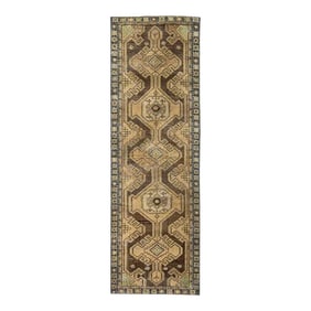 Vintage Distressed Tribal Tan Runner