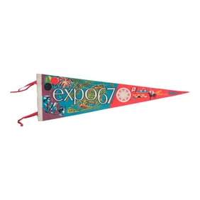 Vintage Expo 67 Montreal Canada Felt Flag