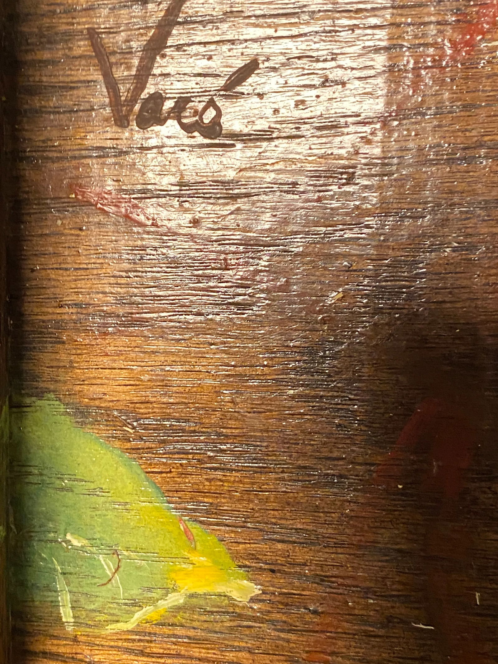 1990s Hand-Painted Wooden Tray - 2