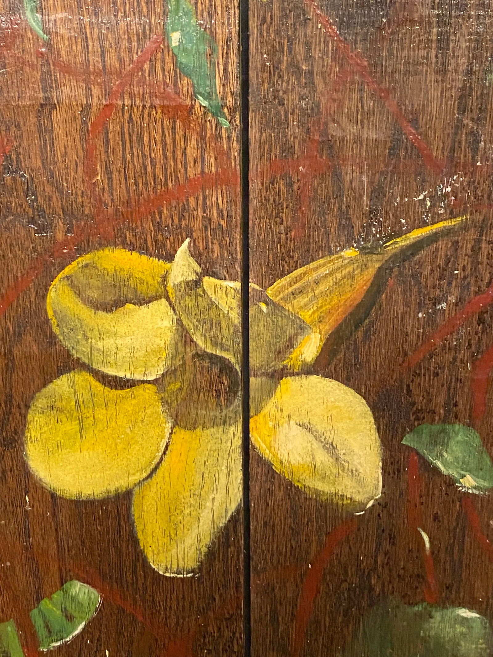 1990s Hand-Painted Wooden Tray - 3