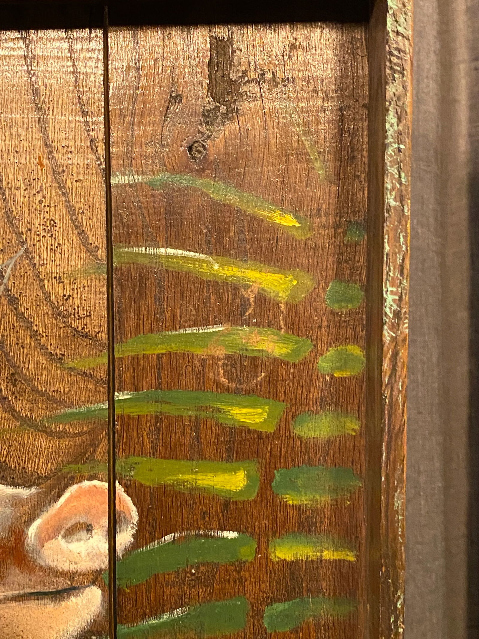 1990s Hand-Painted Wooden Tray - 5