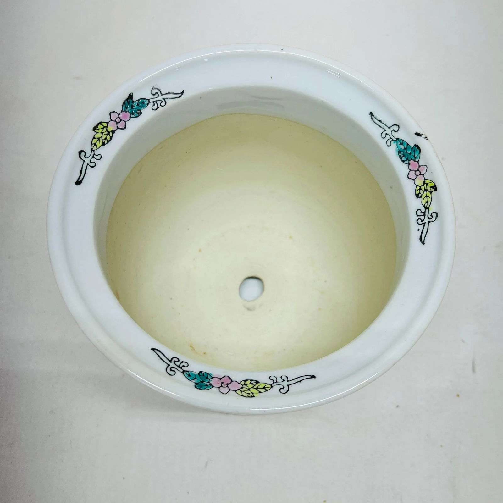 Chinoiserie Floral Pattern Planter With Water Tray - 5