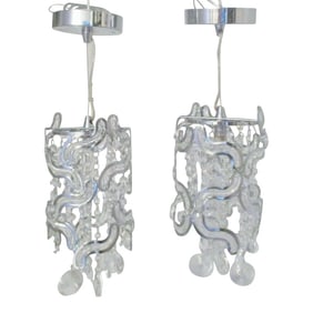 ET2 Twist 1-Light Pendants in Polished Chrome E21253-20pc - a Pair