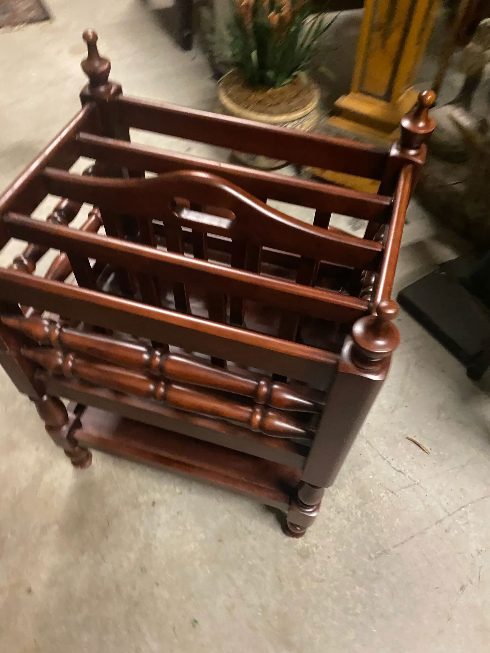 1970s Wooden Magazine Holder - 2