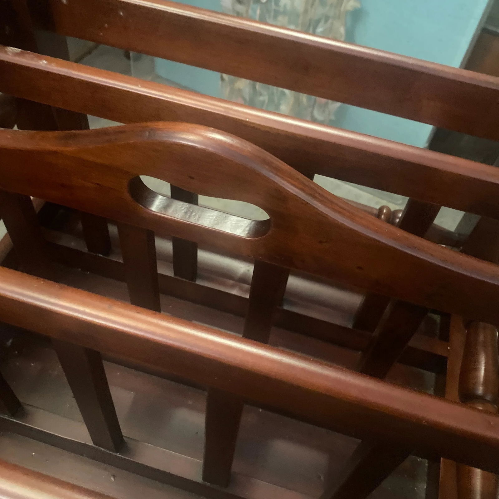 1970s Wooden Magazine Holder - 5