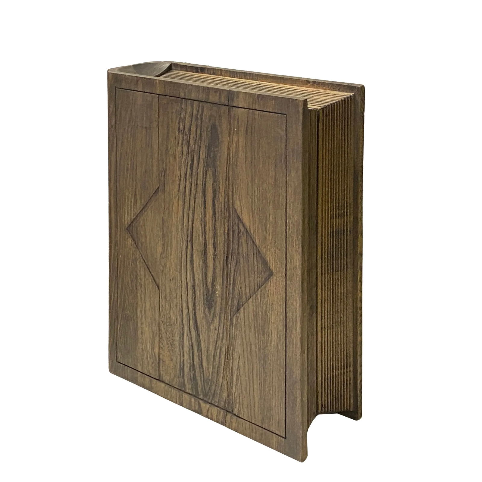 Handmade Solid Wood Book Shape Storage Box Book Jewelry - 3