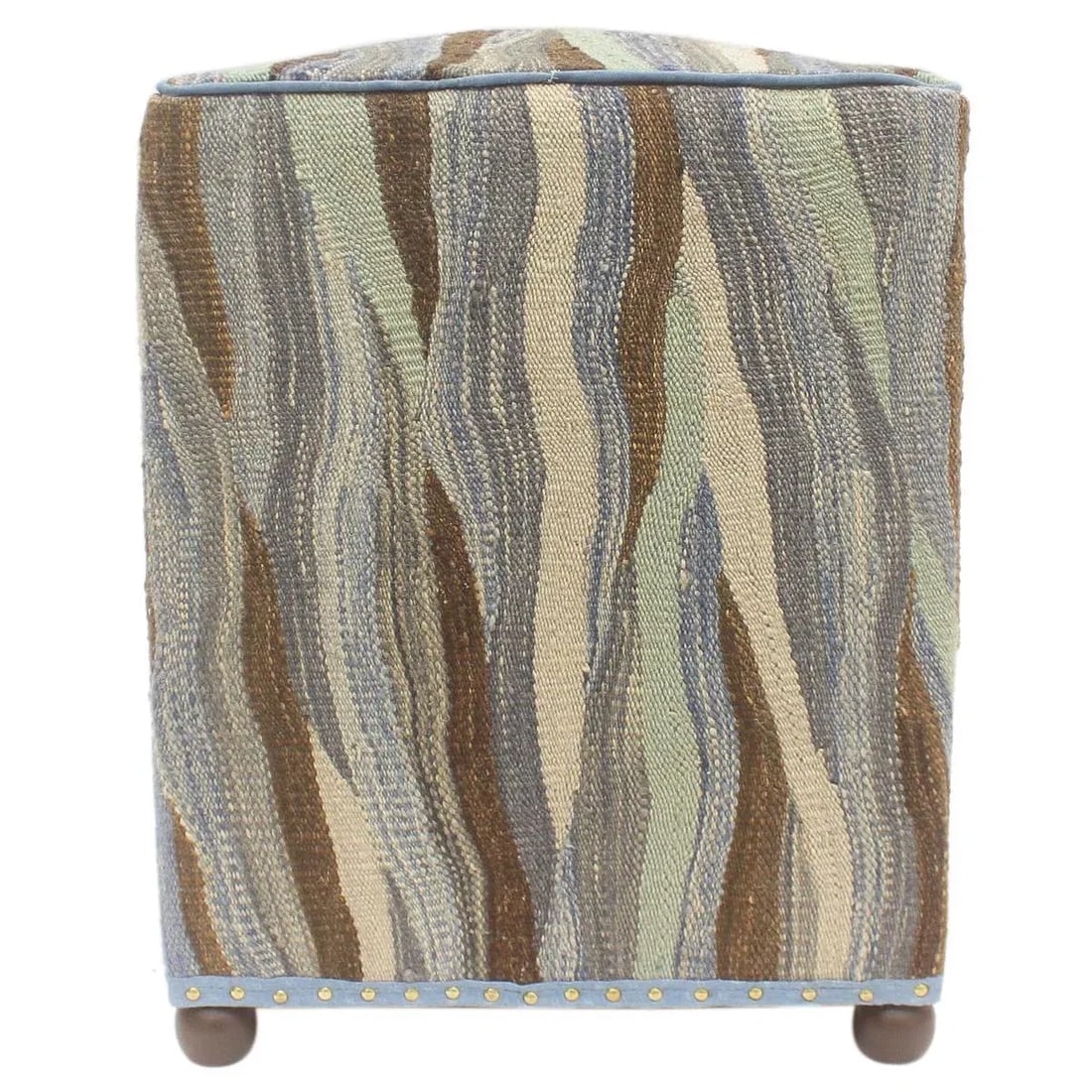 Boho Chic Handmade Kilim Upholstered Ottoman - 6