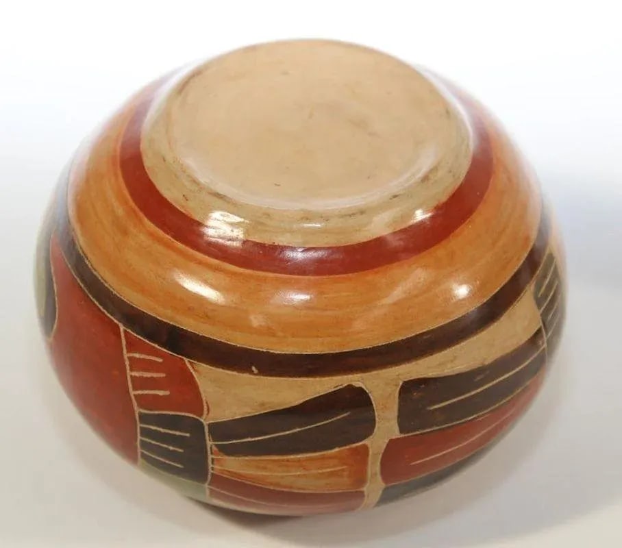 Vintage Mata Ortiz Style Mexican Pottery Set - 2 Pieces - 11