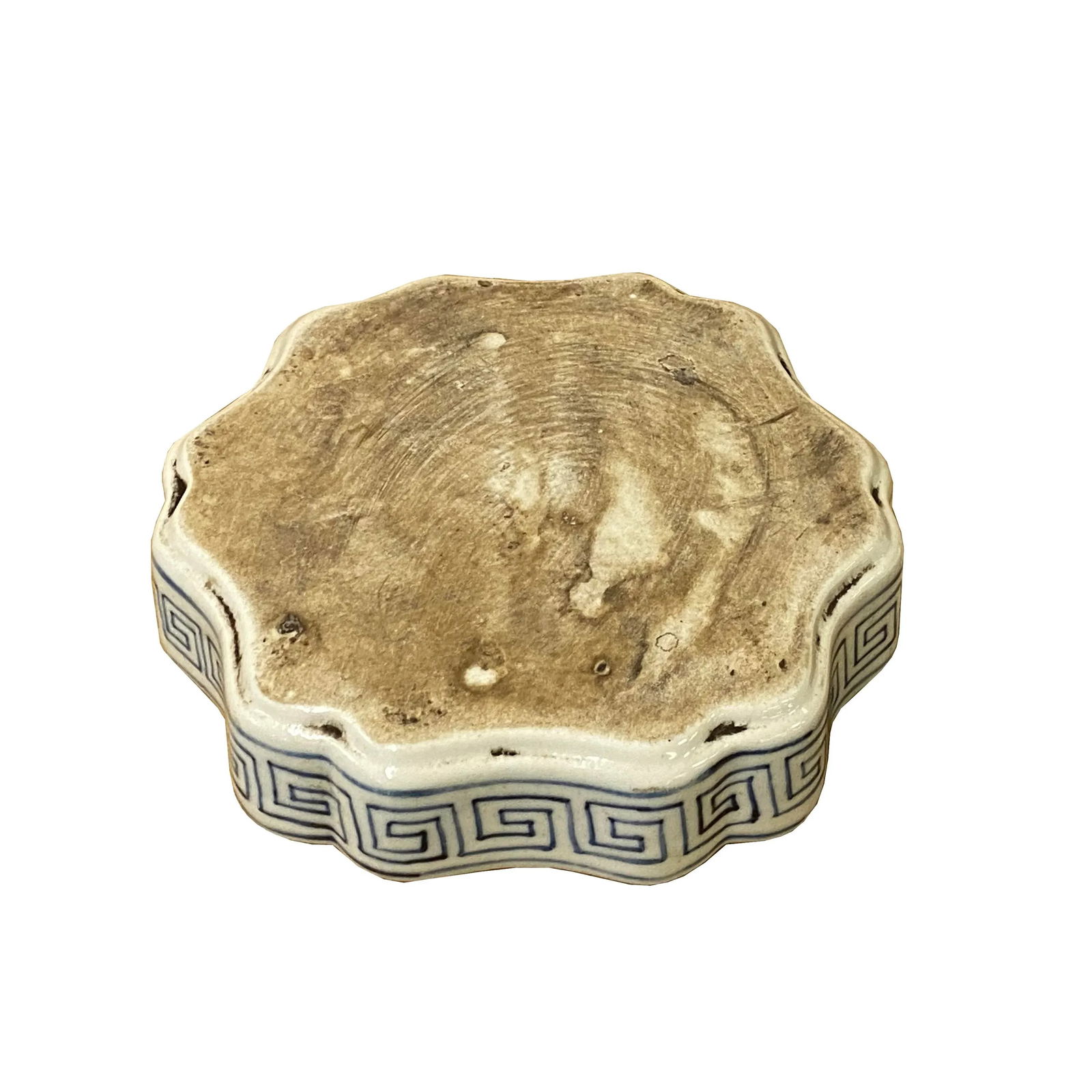 Chinese Blue White Scenery Porcelain Coaster Stand Soap Holder - 3