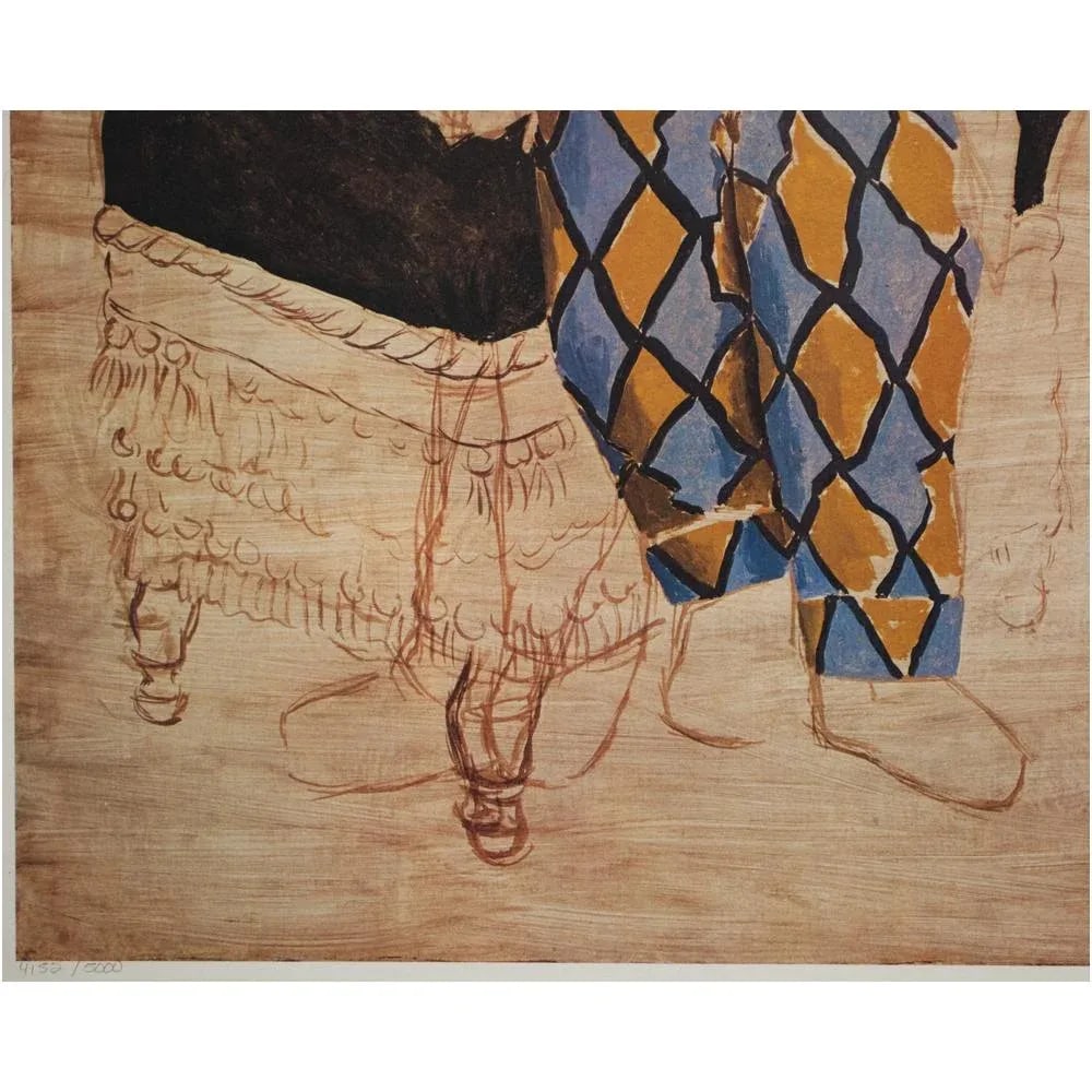 Large 1980s Picasso Museum Sealed and Numbered Poster After P. Picasso's "Paul en Arlequin" - 8