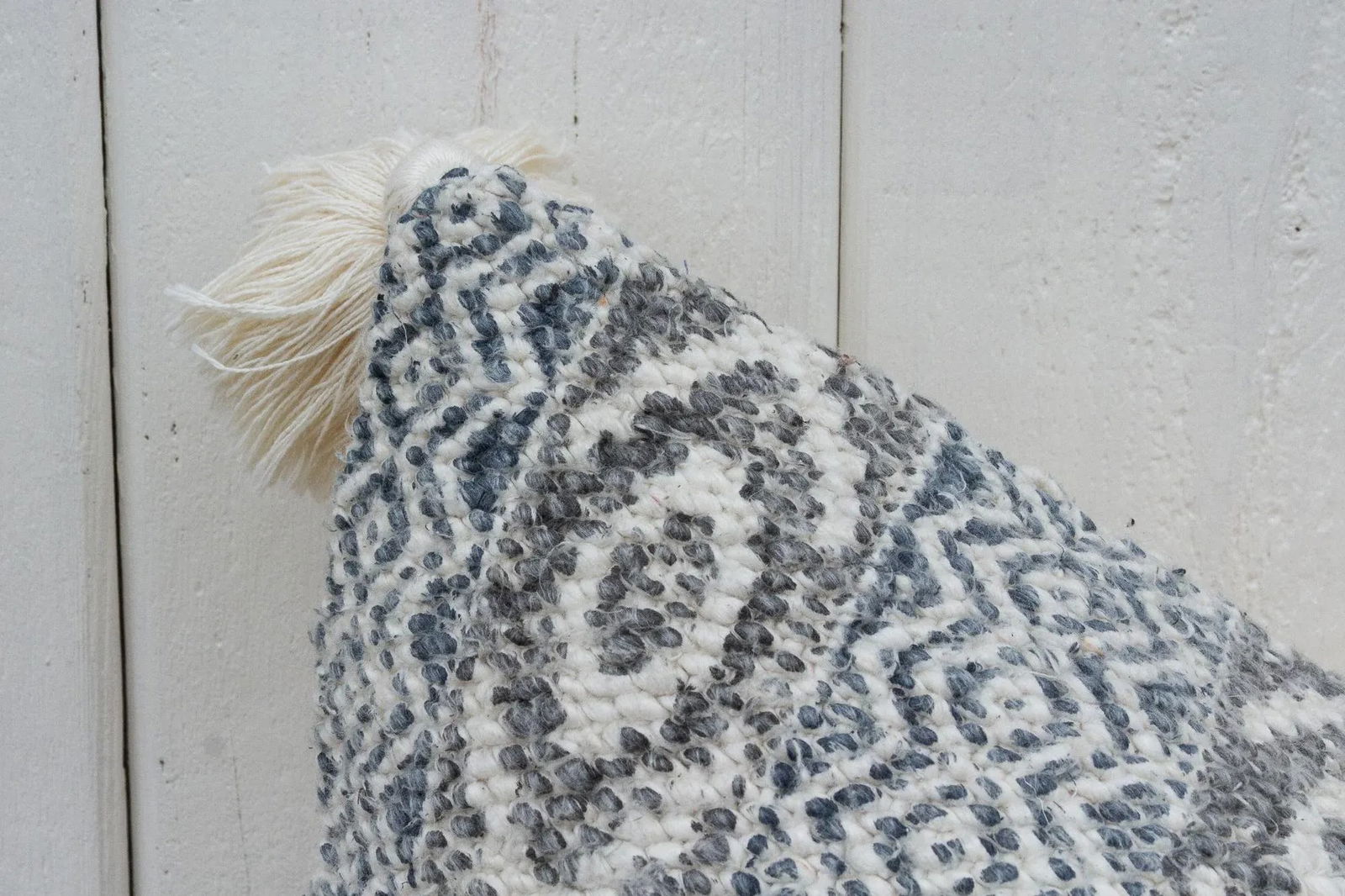 Ajarkh Blue Nomadic Moroccan Lumbar Pillow - 4