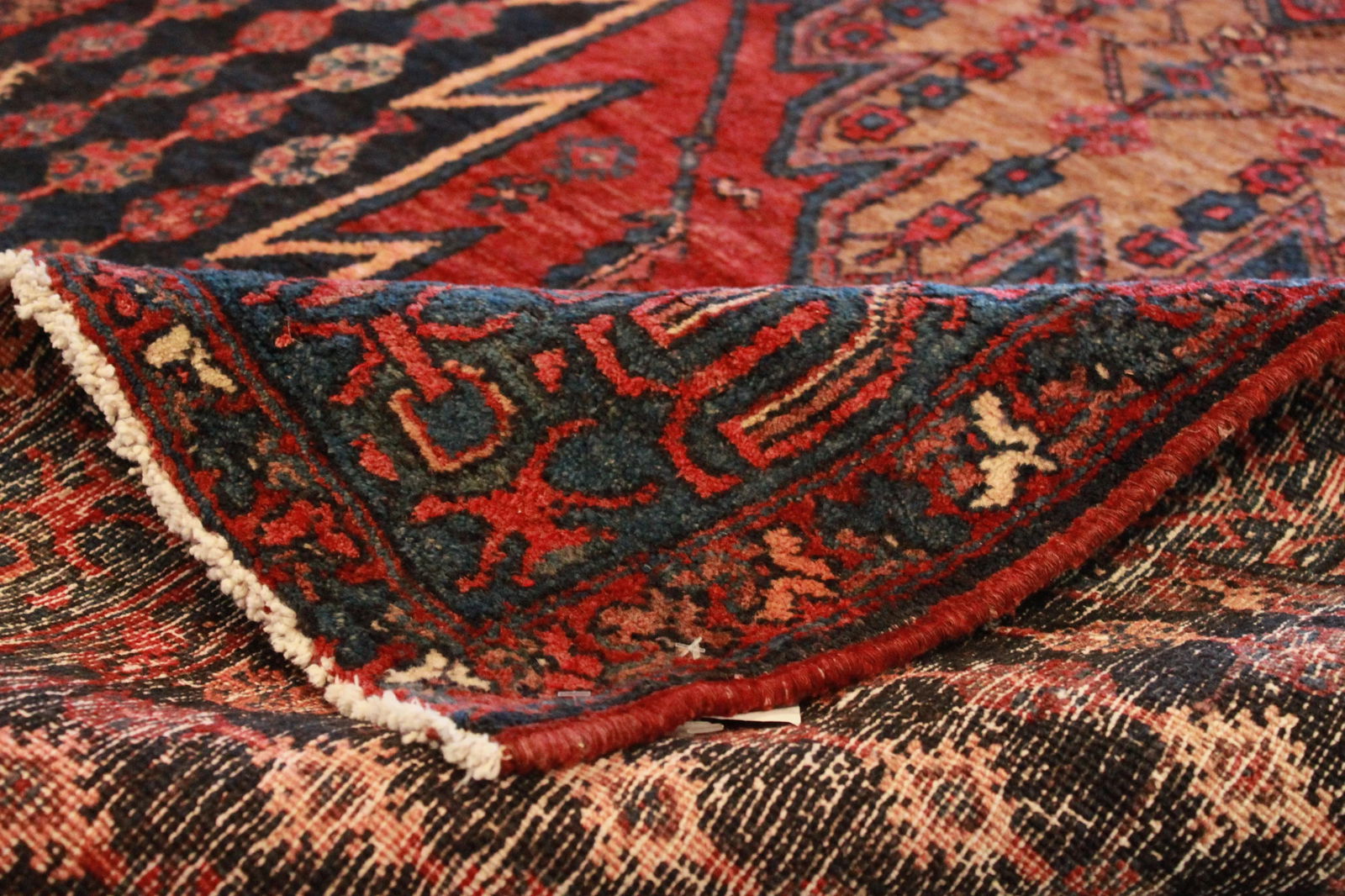 Vintage Persian Bidjar Handmade Red Medallion Wool Rug - 2