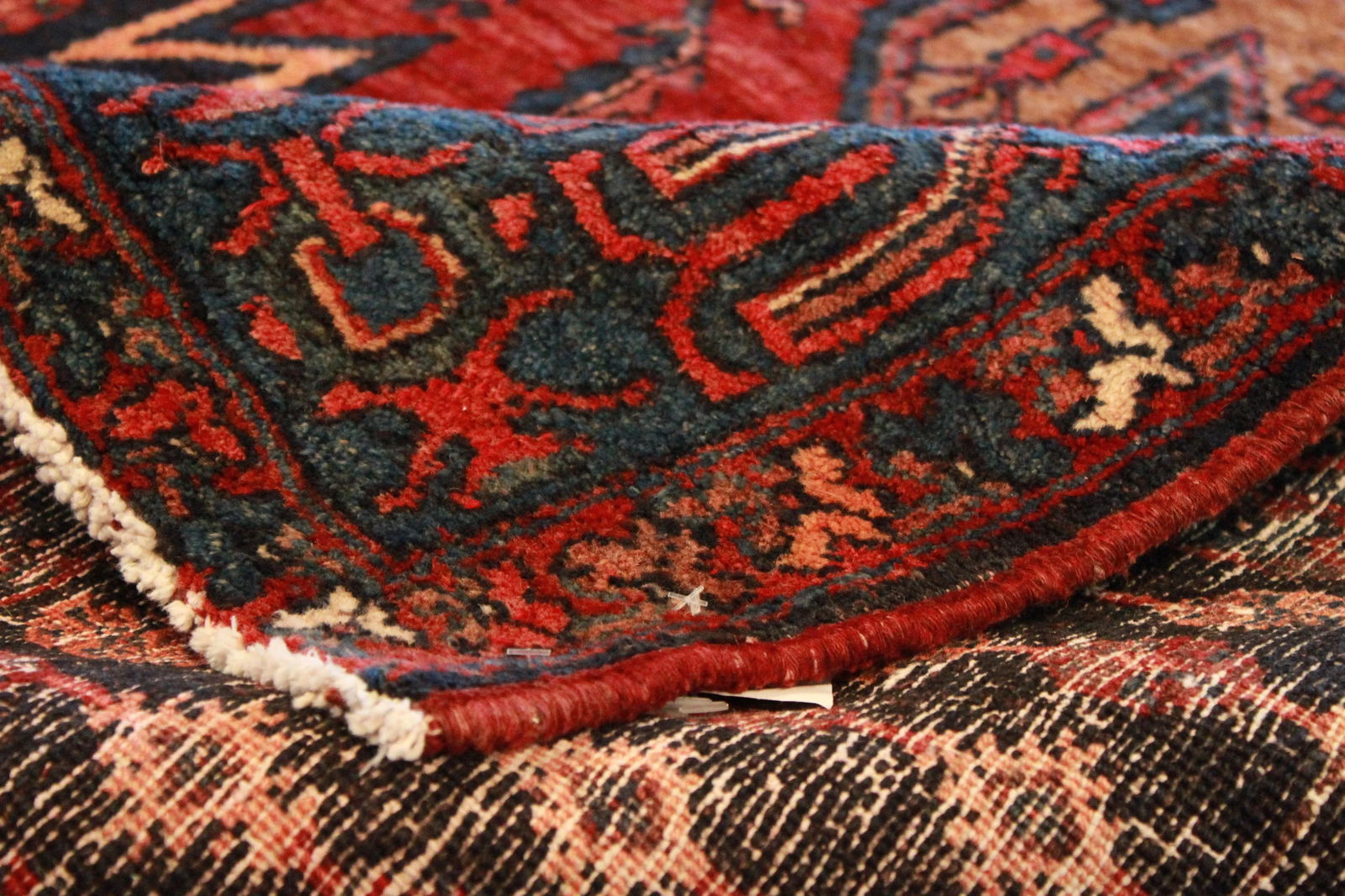 Vintage Persian Bidjar Handmade Red Medallion Wool Rug - 3