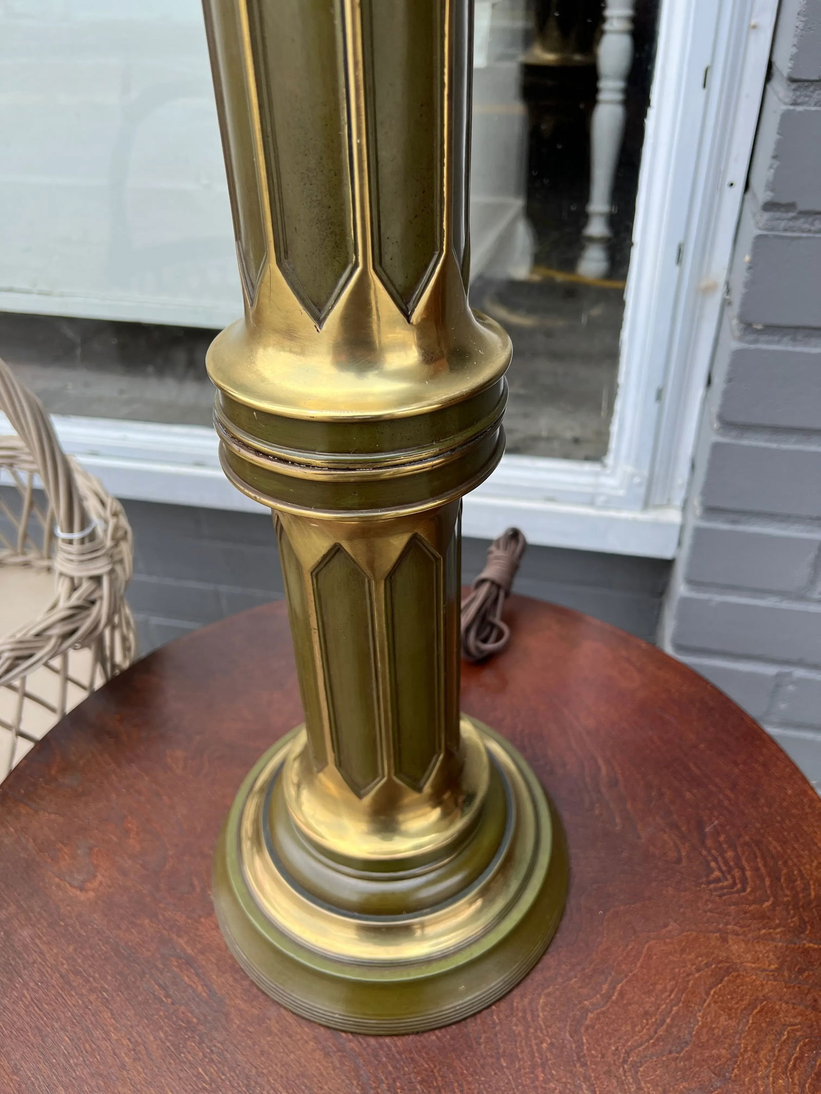 1950s Mid-Century Green and Gold Accent Lamp - 2