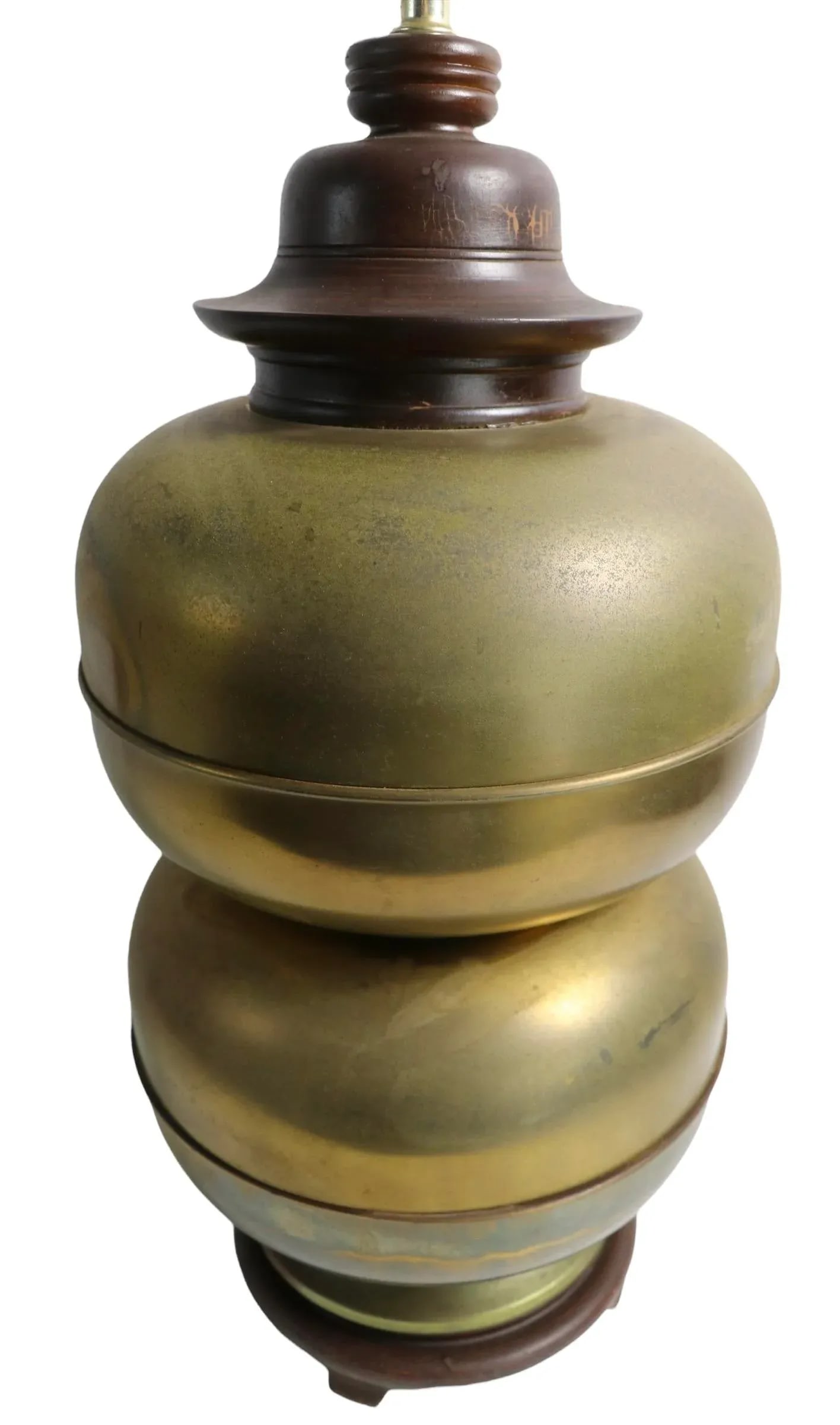 Brass Chinese Style Mid Century Table Lamp Ca. 1950/1970's - 2