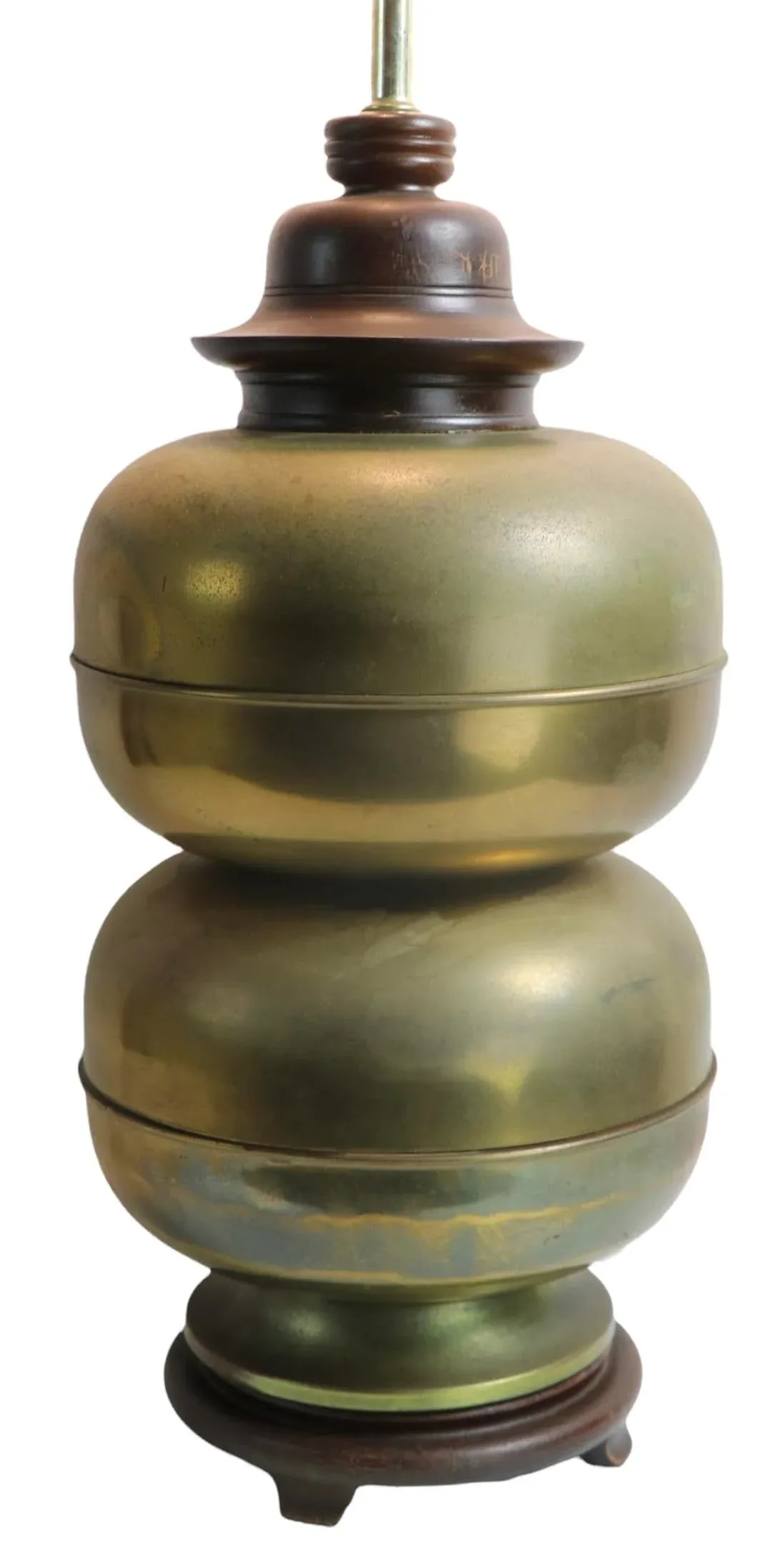 Brass Chinese Style Mid Century Table Lamp Ca. 1950/1970's - 3