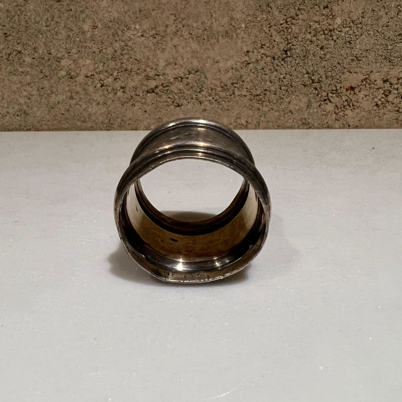 Vintage Floral Silverplated Napkin Ring Holder Inscribed Mother - 7