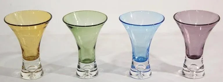 Vintage Drinking Liquor Shot Glasses- Set of 4 - 12