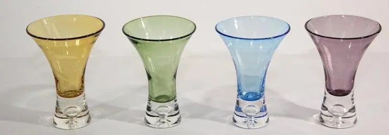 Vintage Drinking Liquor Shot Glasses- Set of 4 - 3