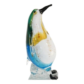 Murano Glass Hand Blown Penguin Sculpture