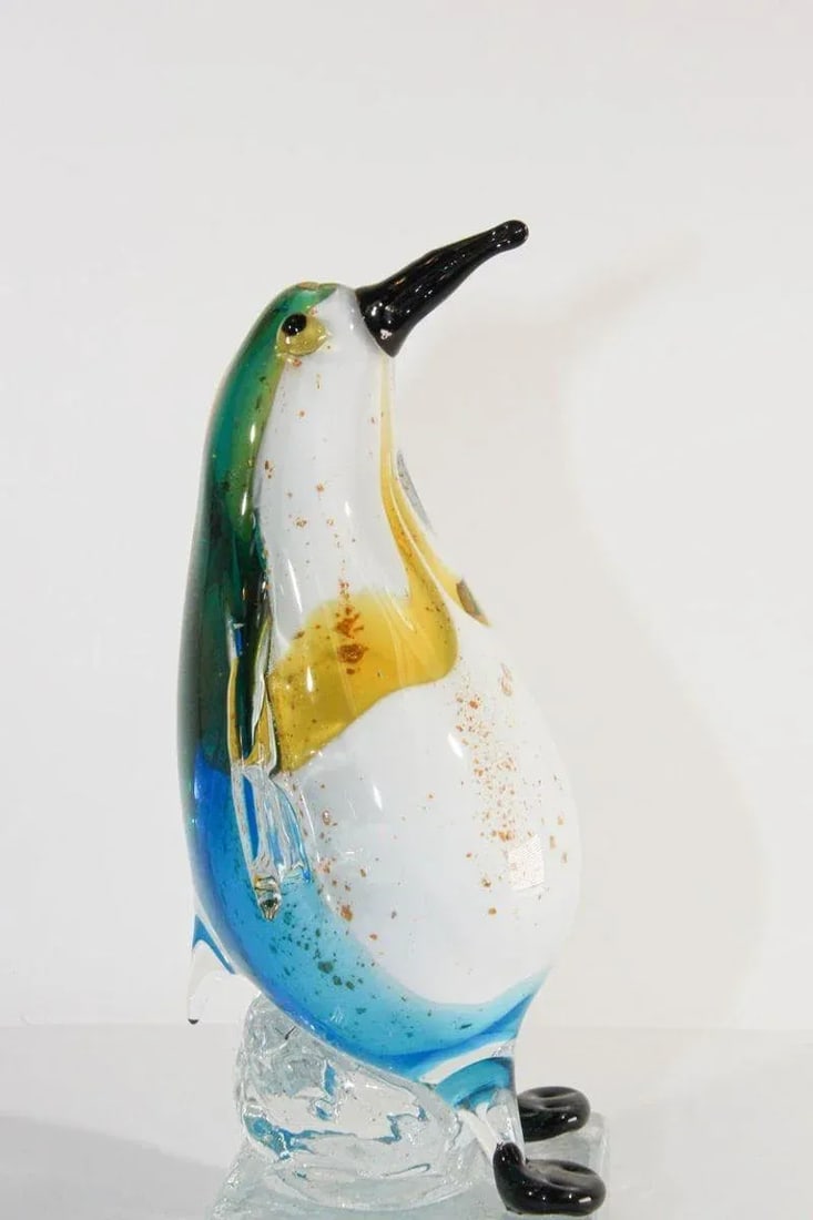Murano Glass Hand Blown Penguin Sculpture - 2