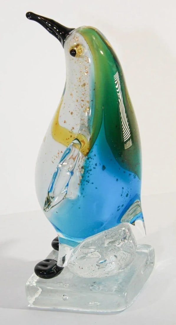 Murano Glass Hand Blown Penguin Sculpture - 8