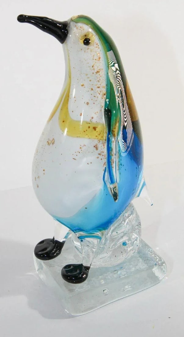 Murano Glass Hand Blown Penguin Sculpture - 9