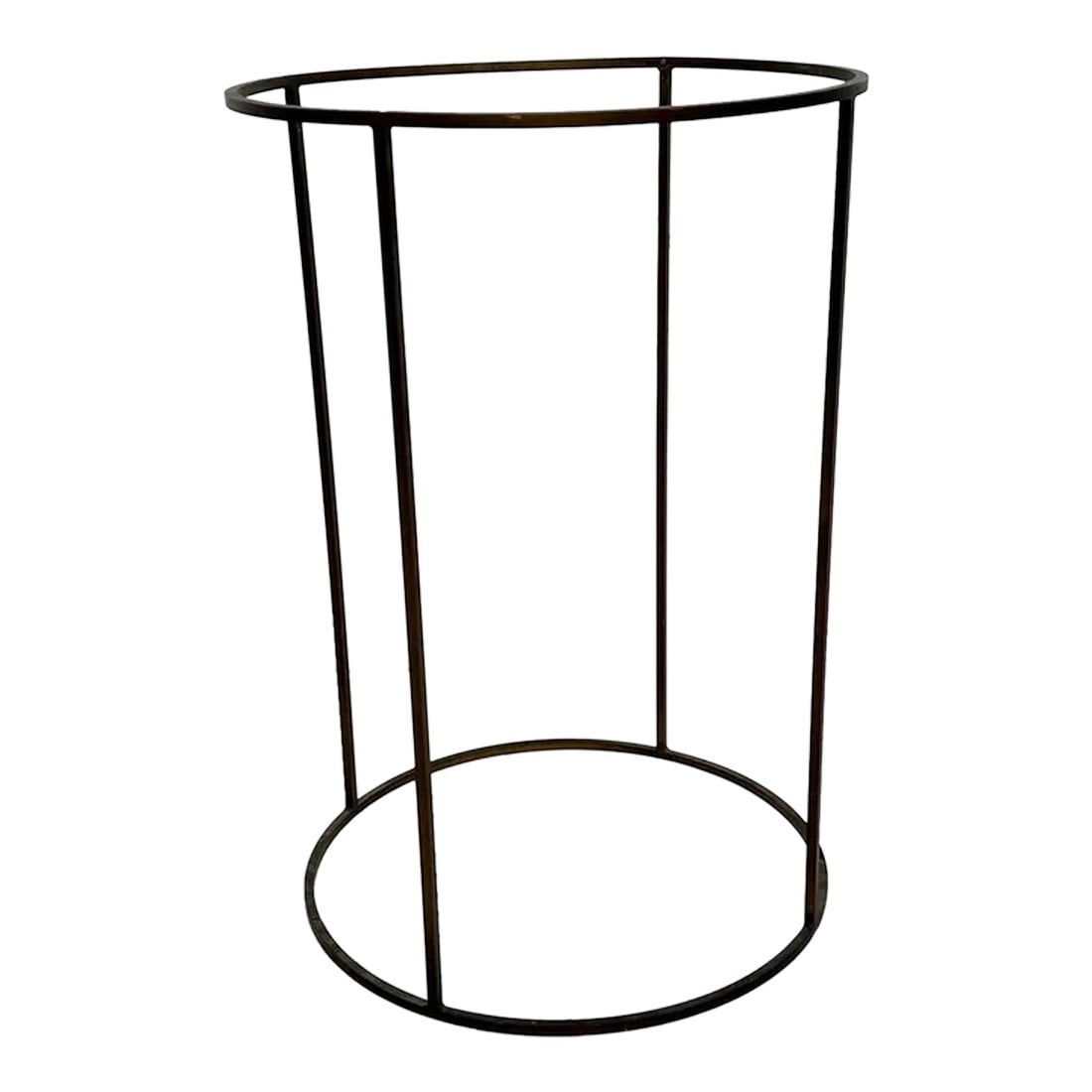 1960s After Paul McCobb Solid Brass Stand: AMBIANIC presents 1960s attributed toÂ Paul McCobbÂ solid brass round drum base stand - Designed originally as a globe stand, no globe available Unmarked 28.5 tall x 19.5