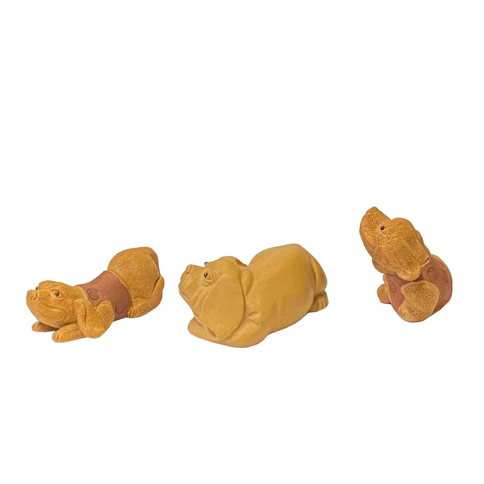 Set of 3 Small Ceramic Animal Figure Display Art - 3
