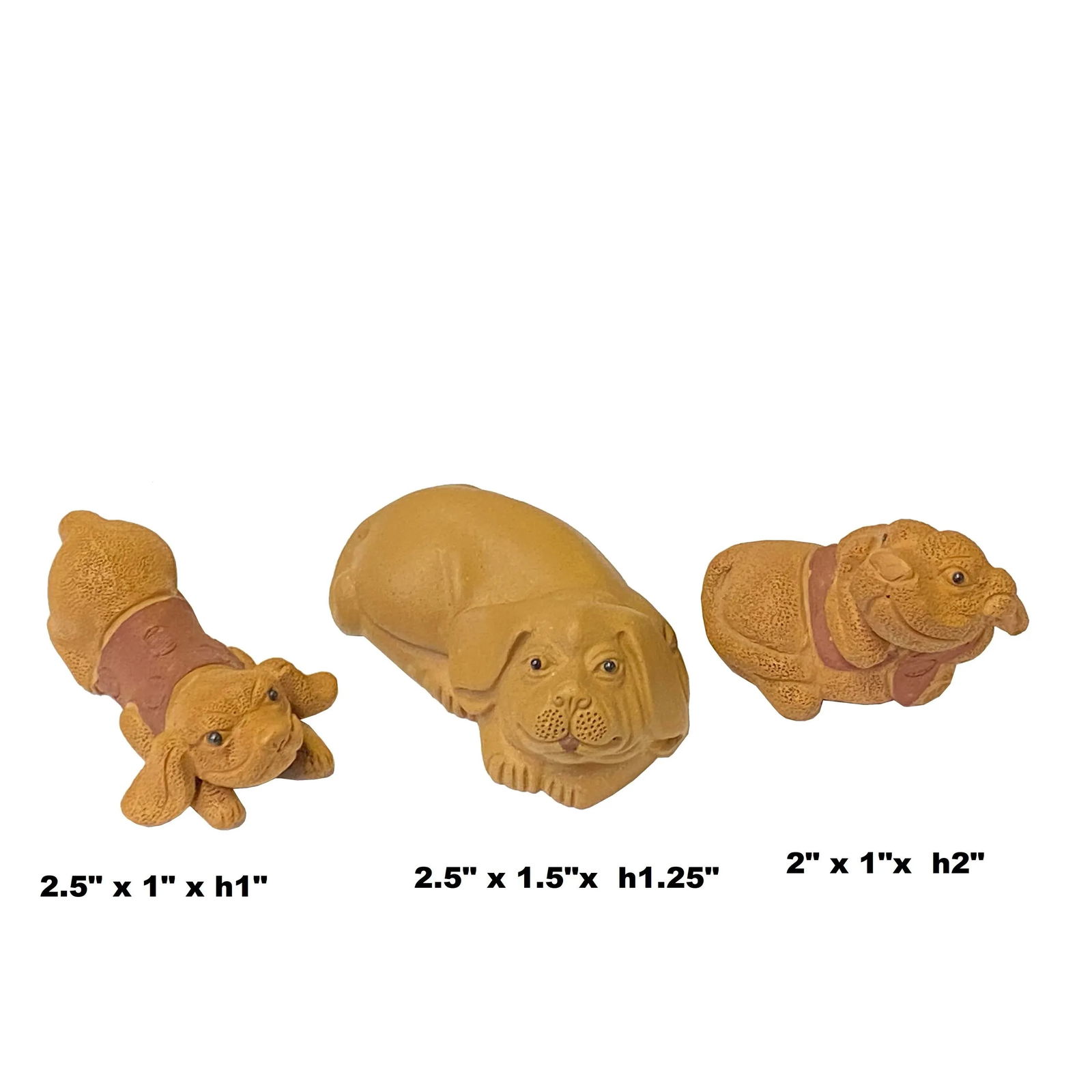 Set of 3 Small Ceramic Animal Figure Display Art - 5